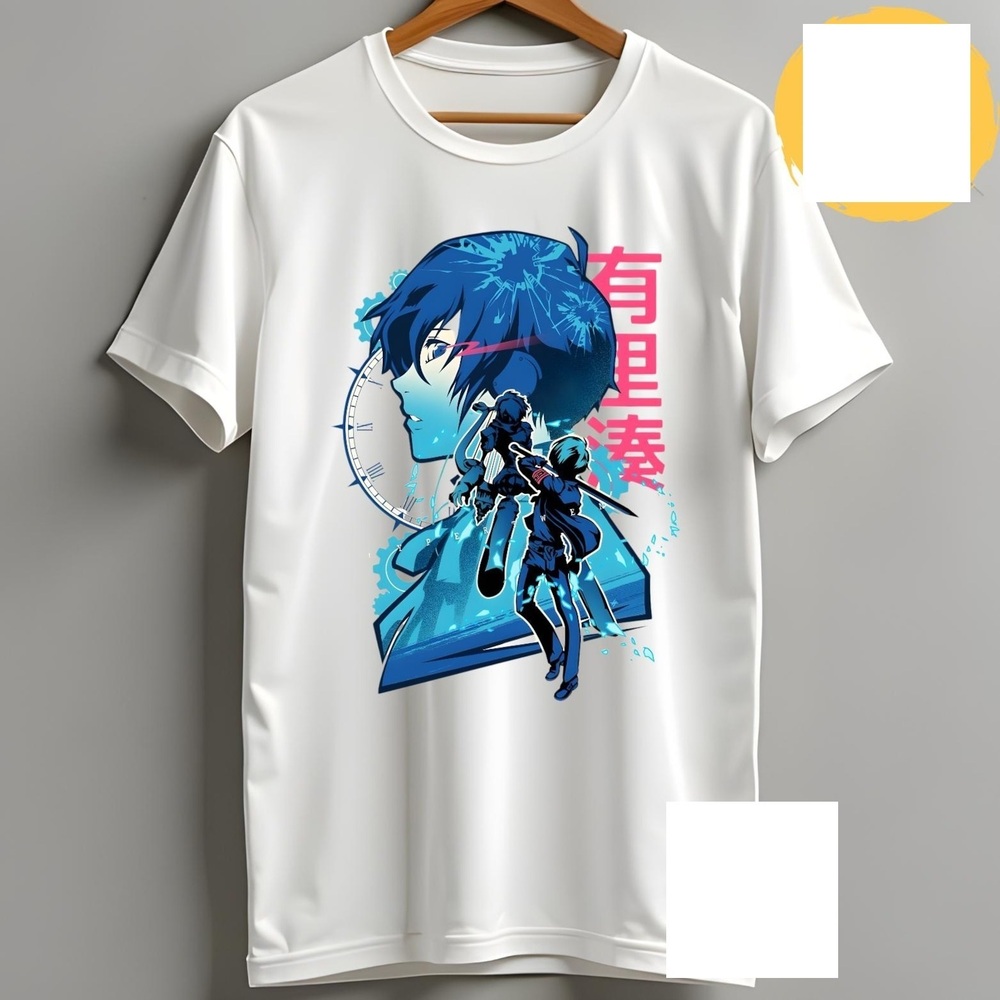 Persona 3 Anime Shirt Makoto Yuki Retro Graphic Shirt